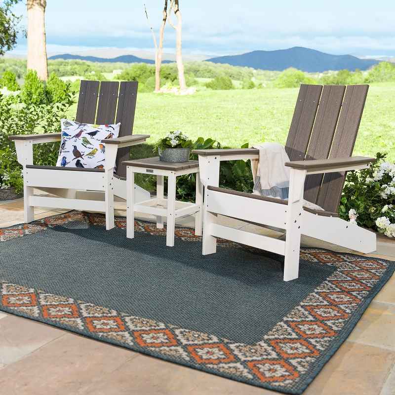 May River Outdoor Seating Adirondack Chair (coastal gray/white)